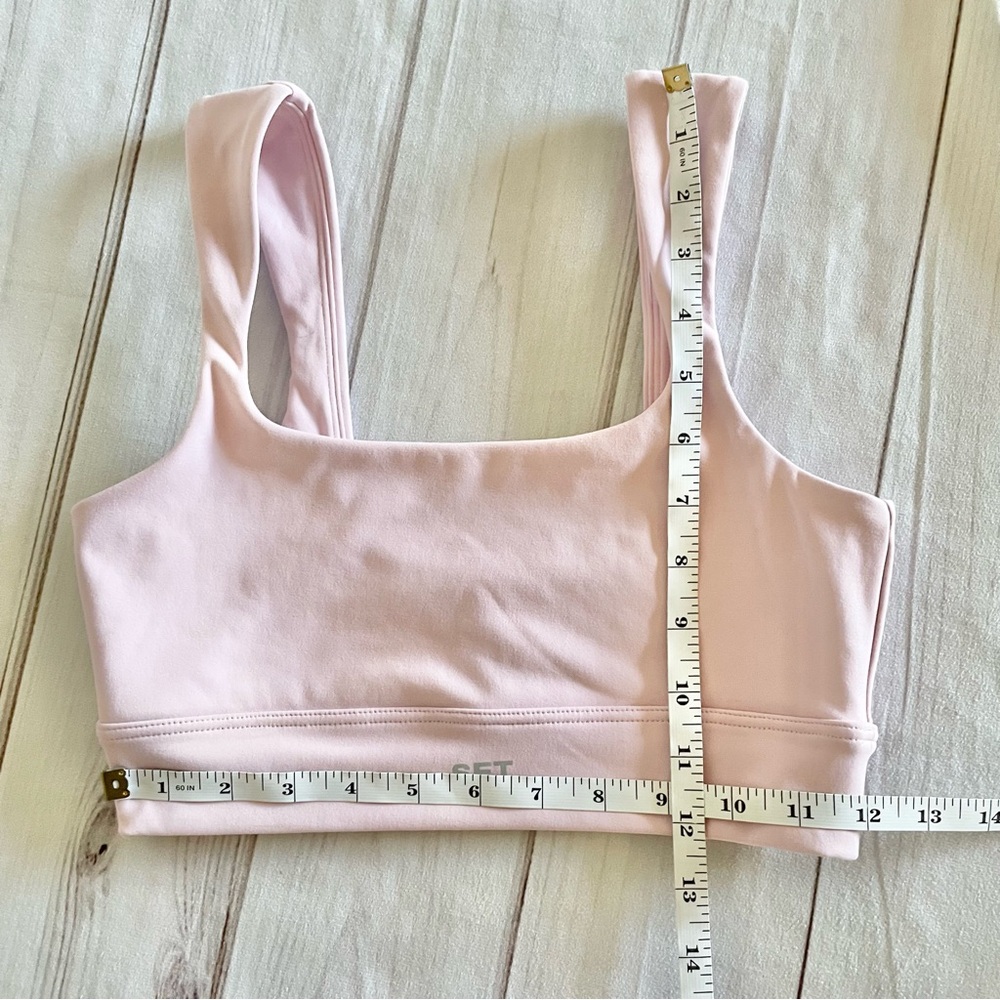 SET ACTIVE Luxform Sports Bra & Biker Shorts Workout Set Women’s M Pink - Picture 8 of 10